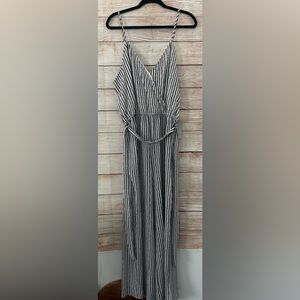 Womens jumpsuit navy/white stripe